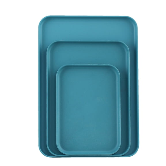 Large Green Plastic Serving Tray with Non Slip Base for Stable Serving Great for Cafeterias and Outdoor Events in Green A