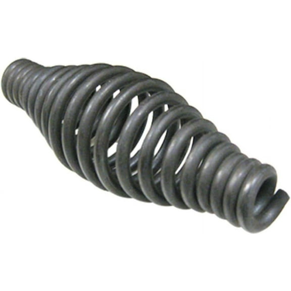 Large Grip Spring Stove Handle, Bare Steel Finish, Tapered at Both Ends. Max Diameter: 2", Length: 6", Fits 5/8" Rod. for use with BBQ Grills, Smokers, Furnaces, Coal/Wood/Pellet Stoves, Boilers.