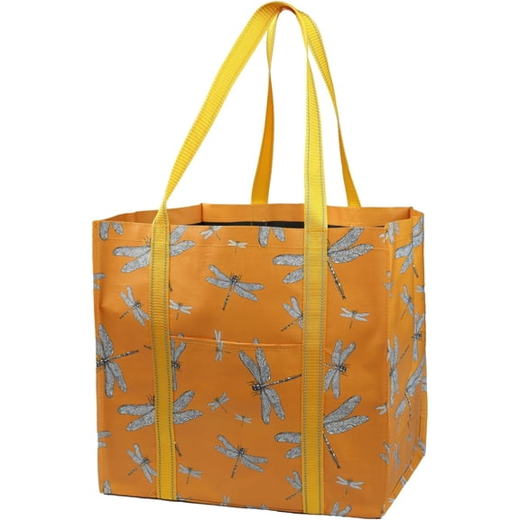 Large Grocery Bags Heavy Duty with Hard Bottom Foldable Cute Shopping Totes for Groceries