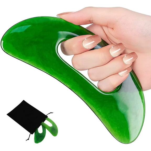 Large Gua Sha Massage Tool, Resin Guasha Scraping Tool Multi-Functional Handheld Lymphatic Drainage Drain Scraper, Sore Muscles Massager for Tension Knots Relaxation, Myo-fascial Release Treatment