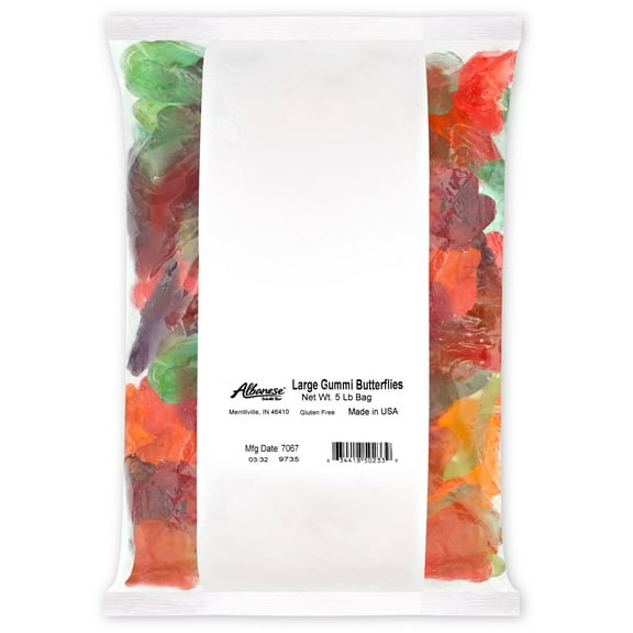 Large Gummi Butterflies Bulk Candy, 5 Lb
