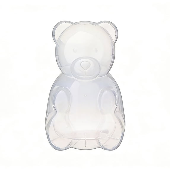 Large Gummy Bear Containers, Clear Gummy Bear Shaped Candy Holder for Valentine's Day, Big Plastic Bear Container, Reusable Bears Shaped Gift Box for Candy, Party Favors & Festive Storage