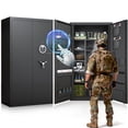thumbnail image 1 of Riflevault Large Gun Safe, 25-40 Long Gun Capacity Security Cabinet, Digital Backlit Keypad, Dual Alarm, Adjustable Racks & Magnetic Lamp for Home Office, 1 of 9