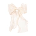 thumbnail image 1 of Large Hair Bow Clips For Women - Bright Silk French Bows with Long Tail - Elegant Hair Accessories for Girls, 1 of 5