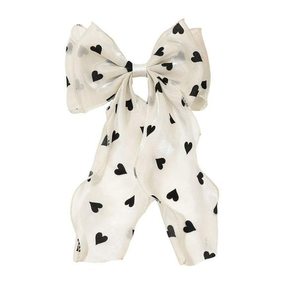 Large Hair Bow Clips for Women - Bright Silk Long Tail French Hair Ribbon Accessories for Girls