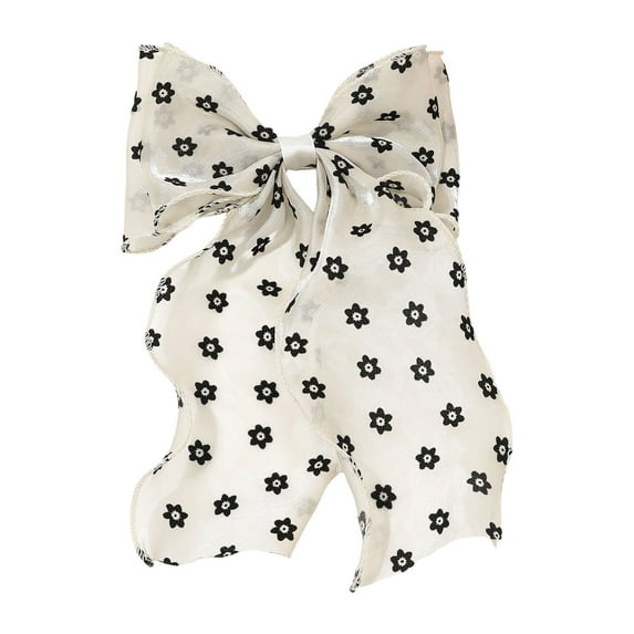 Large Hair Bow Clips for Women - Bright Silk Long Tail French Hair Ribbon Accessories for Girls