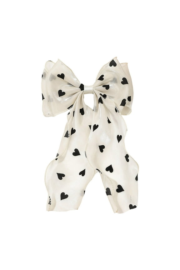 Large Hair Bow Clips for Women - Bright Silk Long Tail French Ribbon Accessories for Girls - Elegant and Stylish Hairpins