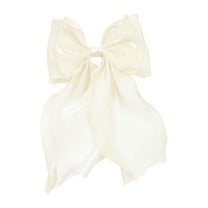 Large Hair Bow Clips For Women Elegant Silk Ribbon Bows French Style Hair Accessories Long Tail Barrettes For Girls And Women