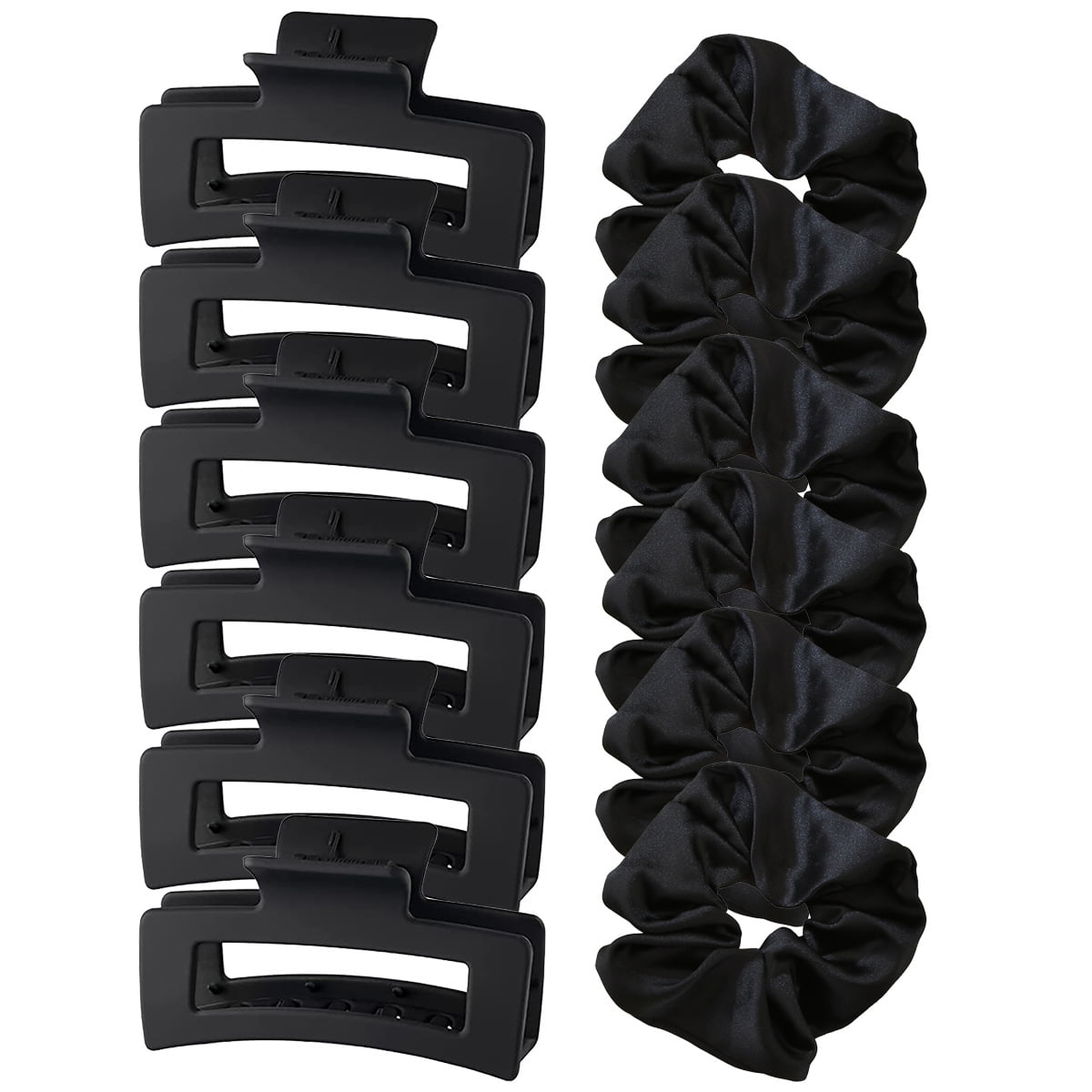 Large Hair Claw Clips Set, 12 Pack Matte Non-Slip Hair Clips for Women, Strong Hold for Thick Hair & Everyday Styling