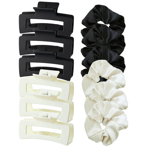 Large Hair Claw Clips Set, 12 Pack Matte Non-Slip Hair Clips for Women, Strong Hold for Thick Hair & Everyday Styling