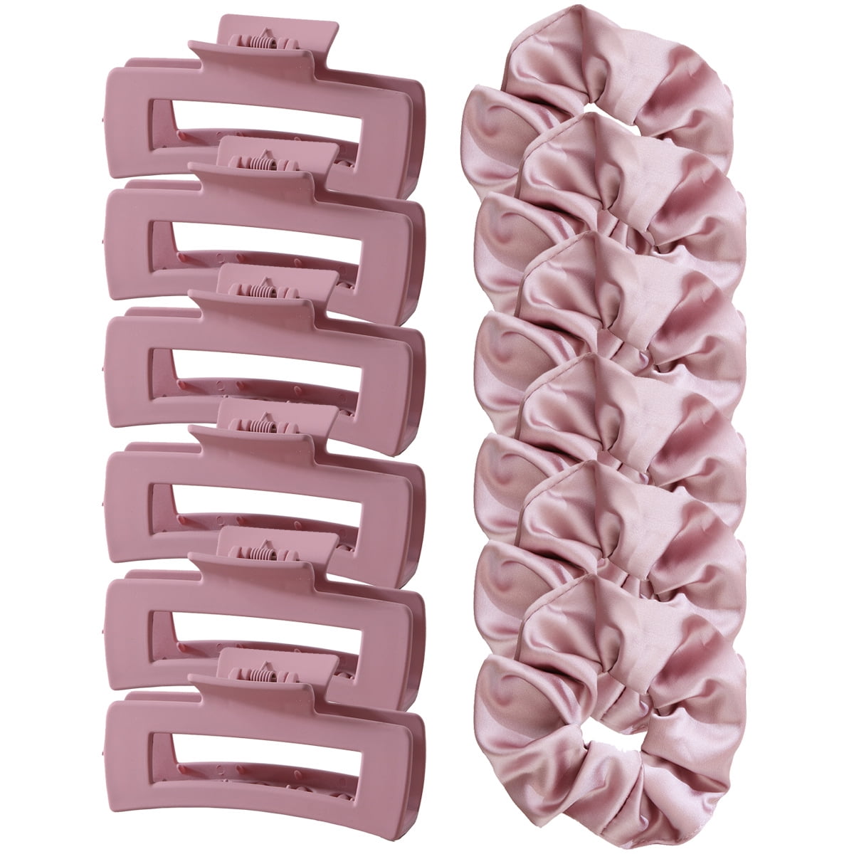 Large Hair Claw Clips Set, 12 Pack Matte Non-Slip Hair Clips for Women, Strong Hold for Thick Hair & Everyday Styling