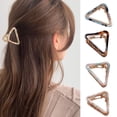 thumbnail image 1 of Large Hair Claw Clips Triangle Hollow Out Geometric Hairpins Jaw Clips Barrettes, 1 of 8