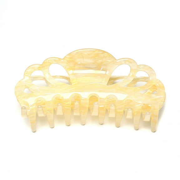 QinGoo Large Hair Claw Clip for Women Non-Slip Strong Hold Thick Long Hair Accessory, 1 Count, 3.94 Inch, Cream