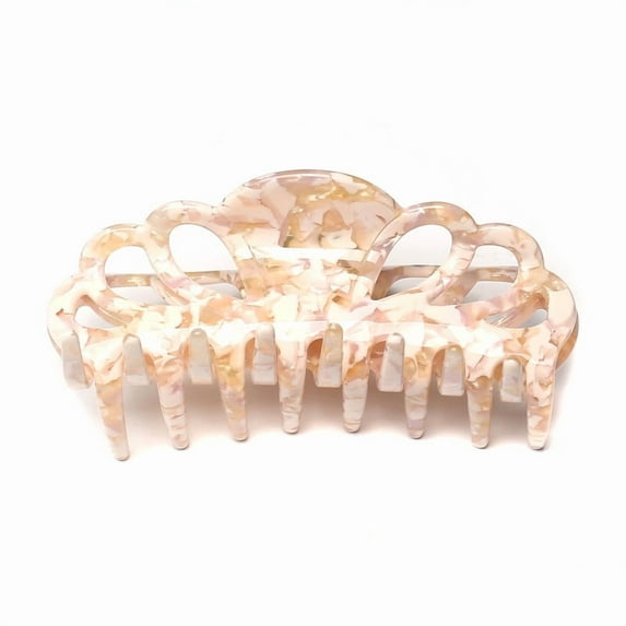 QinGoo Large Hair Claw Clip for Women Non-Slip Strong Hold Thick Long Hair Accessory, 1 Count, 3.94 Inch, Light Pink