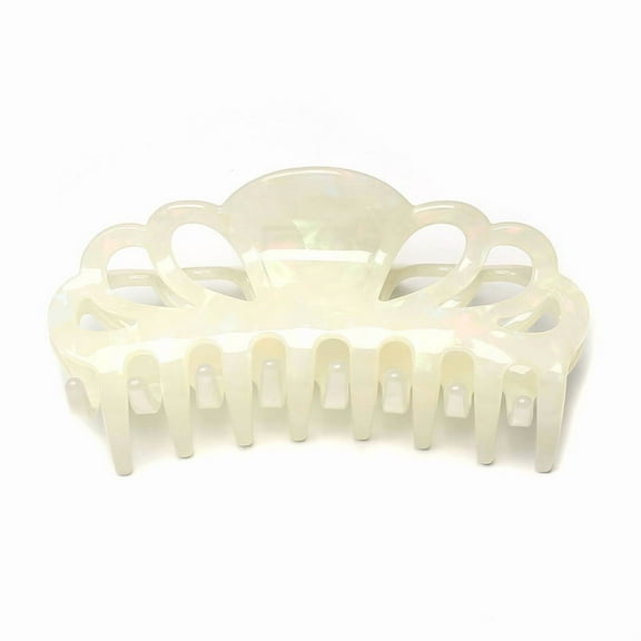 QinGoo Large Hair Claw Clip for Women Non-Slip Strong Hold Thick Long Hair Accessory, 1 Count, 3.94 Inch, White