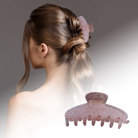 Large Hair Clips for Women and Girls - 1 Pack 413 Inch Thick Hair Barrettes Colorful Jelly Transparent Design