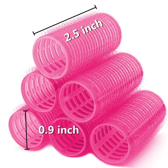 Large Hair Rollers, 6 Pack Self Grip Salon Hairdressing Curlers, Hair Curlers Sets, DIY Curls Hairstyle for Long Hair , Colors May Vary, Jumbo