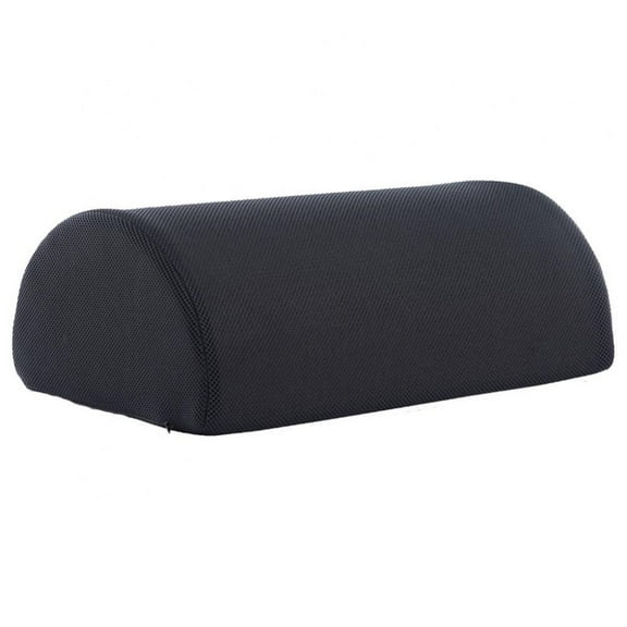 Large Half Moon Bolster Pillow for Legs, Knees, Lower Back and Head, Lumbar Support Pillow for Bed, Sleeping | Semi Roll for Ankle and Foot Comfor, Black