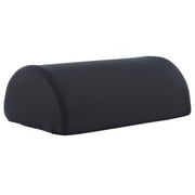 Large Half Moon Bolster Pillow for Legs, Knees, Lower Back and Head, Lumbar Support Pillow for Bed, Sleeping for Ankle and Foot Comfort, Black