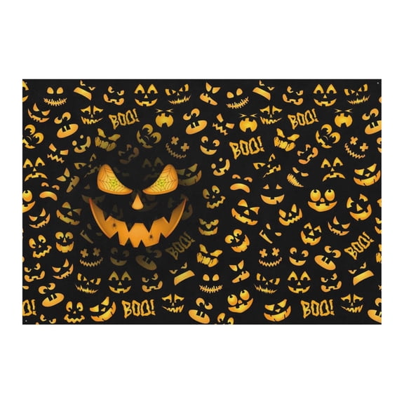 Large Halloween Backdrop 7x5ft - Gothic Darkness Artwork with Skeleton Spider Web