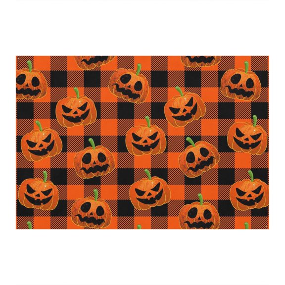 Large Halloween Backdrop for Content Creation 7x5ft - Cute Ghost Illustration with Hanging Grommets