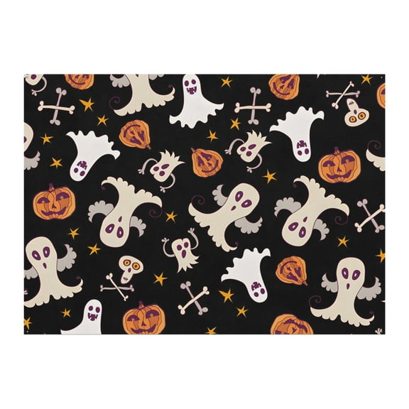 Large Halloween Backdrop for Photoshoot 8x6ft - Scary Horror Theme with Skeleton Spider Web and Skull