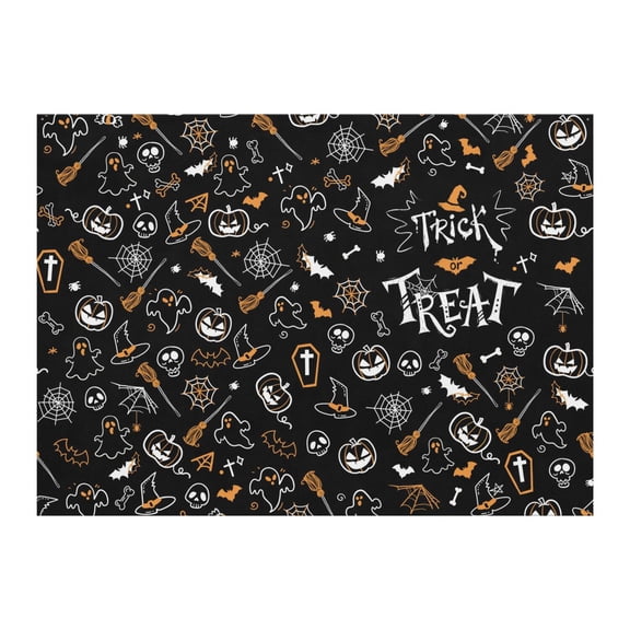 Large Halloween Photo Background 8x6ft - Horror Theme with Skeleton Spider and Cobweb