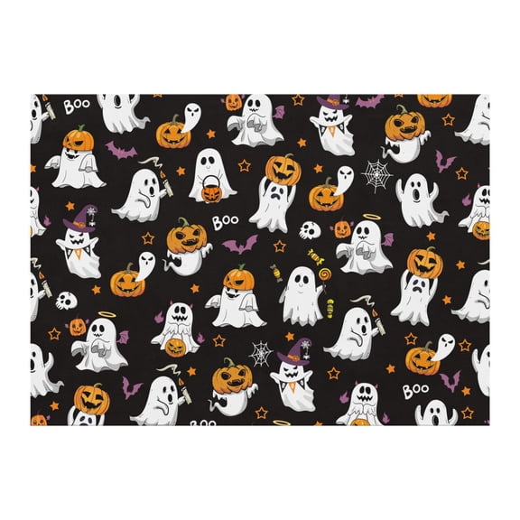 Large Halloween Photo Background 8x6ft - Horror Theme with Skeleton Spider and Cobweb
