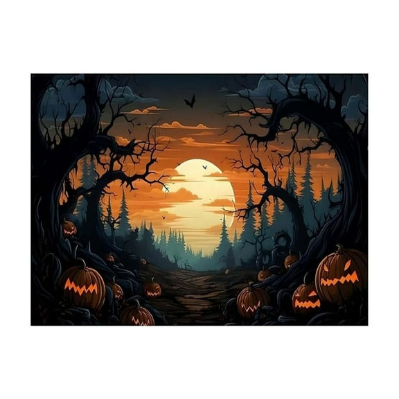 Large Halloween Pumpkin Garage Door Decoration - Spooky Undead Party Decor - Easy No-Damage Installation - Durable Weatherproof Material - Multiple Sizes Available