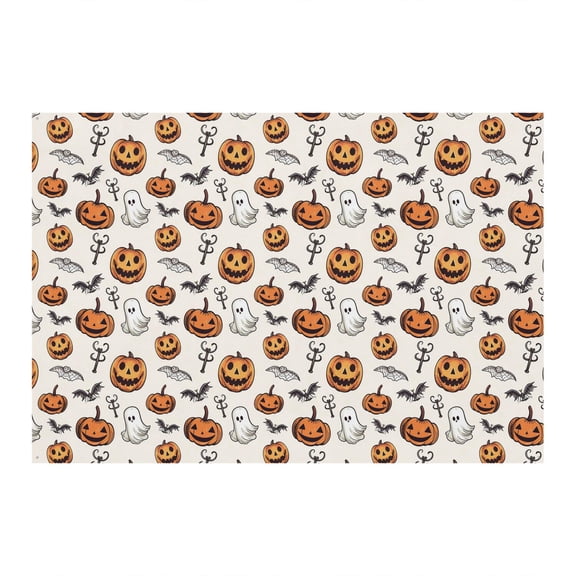 Large Halloween Studio Backdrop 7x5ft - Gothic Spooky Night with Ghost Pumpkin and Spider Web