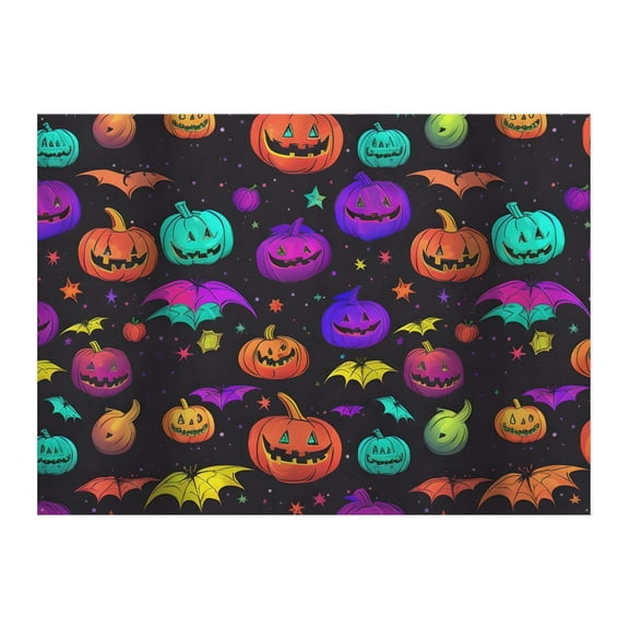 Large Halloween Studio Backdrop 8x6ft - Gothic Spooky Night with Ghost Pumpkin and Spider Web