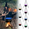 thumbnail image 1 of Large Halloween Witch Cauldron on Tripod with Timer LED Lights, 30.7 Stand 7.87in Pot, Spooky Brew Pot Decor for Porch, Yard & Outdoor Halloween Party, 1 of 3