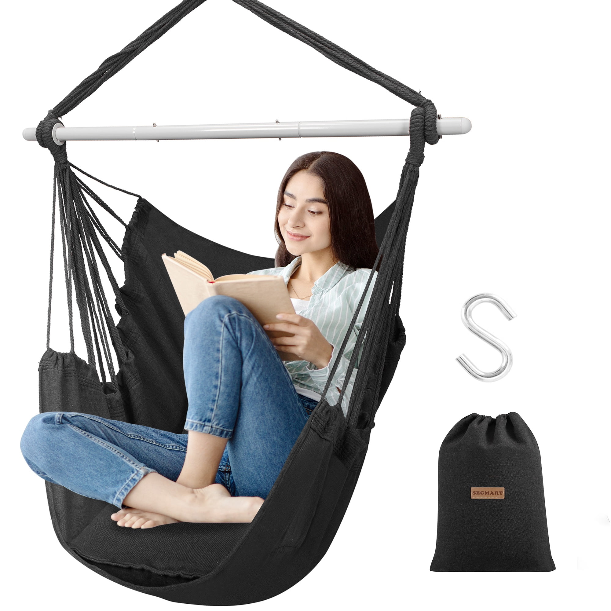 Large Hammock Chair Swing, Relax Hanging Rope Swing Chair with