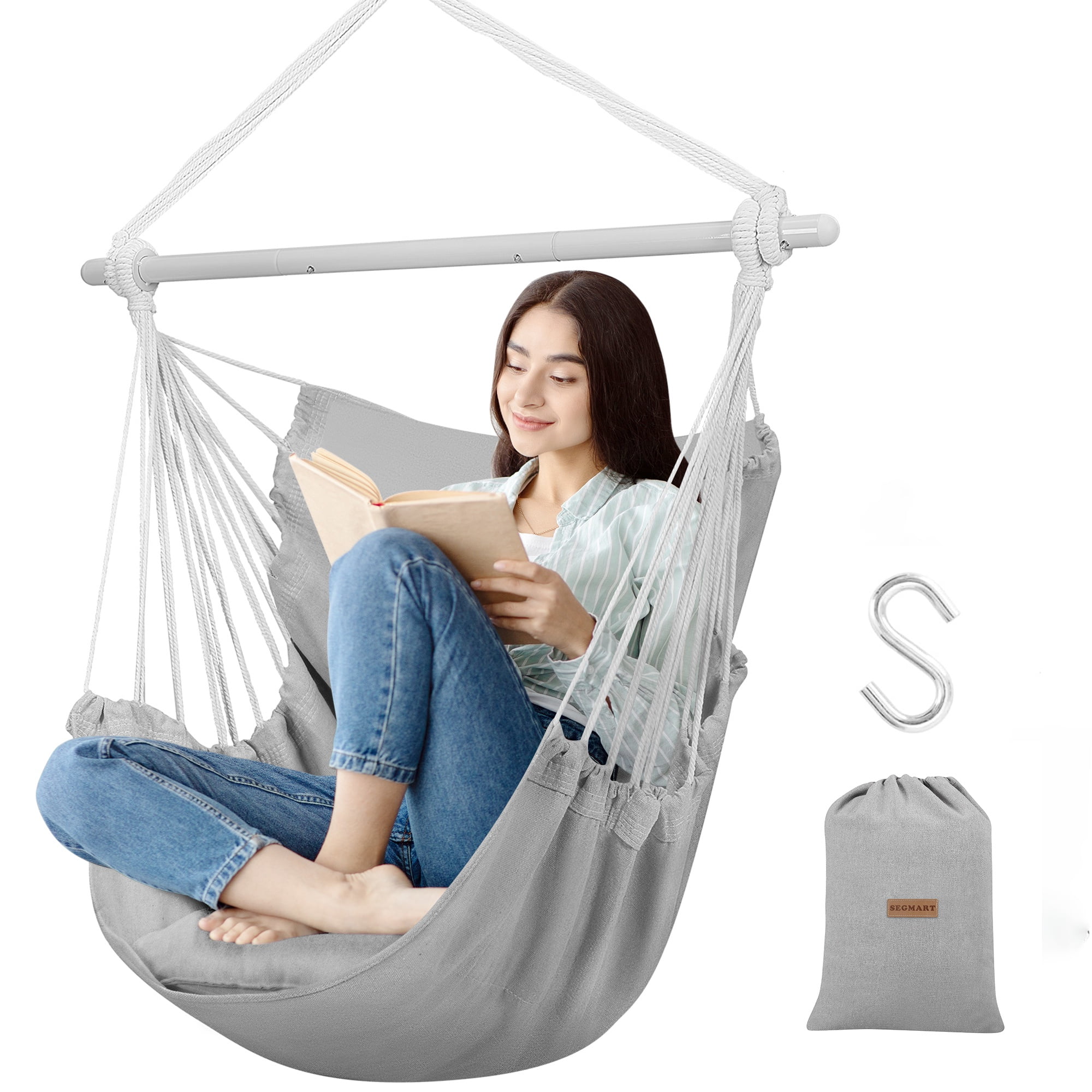 Large Hammock Chair Swing, Relax Hanging Rope Swing Chair with