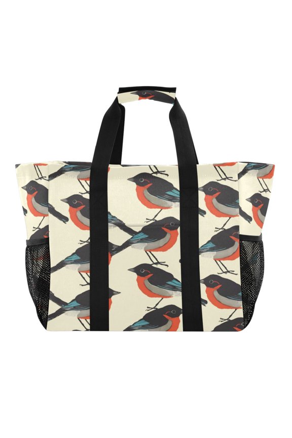 Large Hand-Held Storage Bag Kitchen Reusable Grocery Bags Travel Tote Bags Waterproof ToteLaundry BagBeach Bag Pool Bag Black Magpie