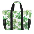 thumbnail image 1 of Large Hand-Held Storage Bag Kitchen Reusable Grocery Bags， Travel Tote Bags， Waterproof Tote，Laundry Bag，Beach Bag， Pool Bag Cartoon Four-leaf Clover, 1 of 8