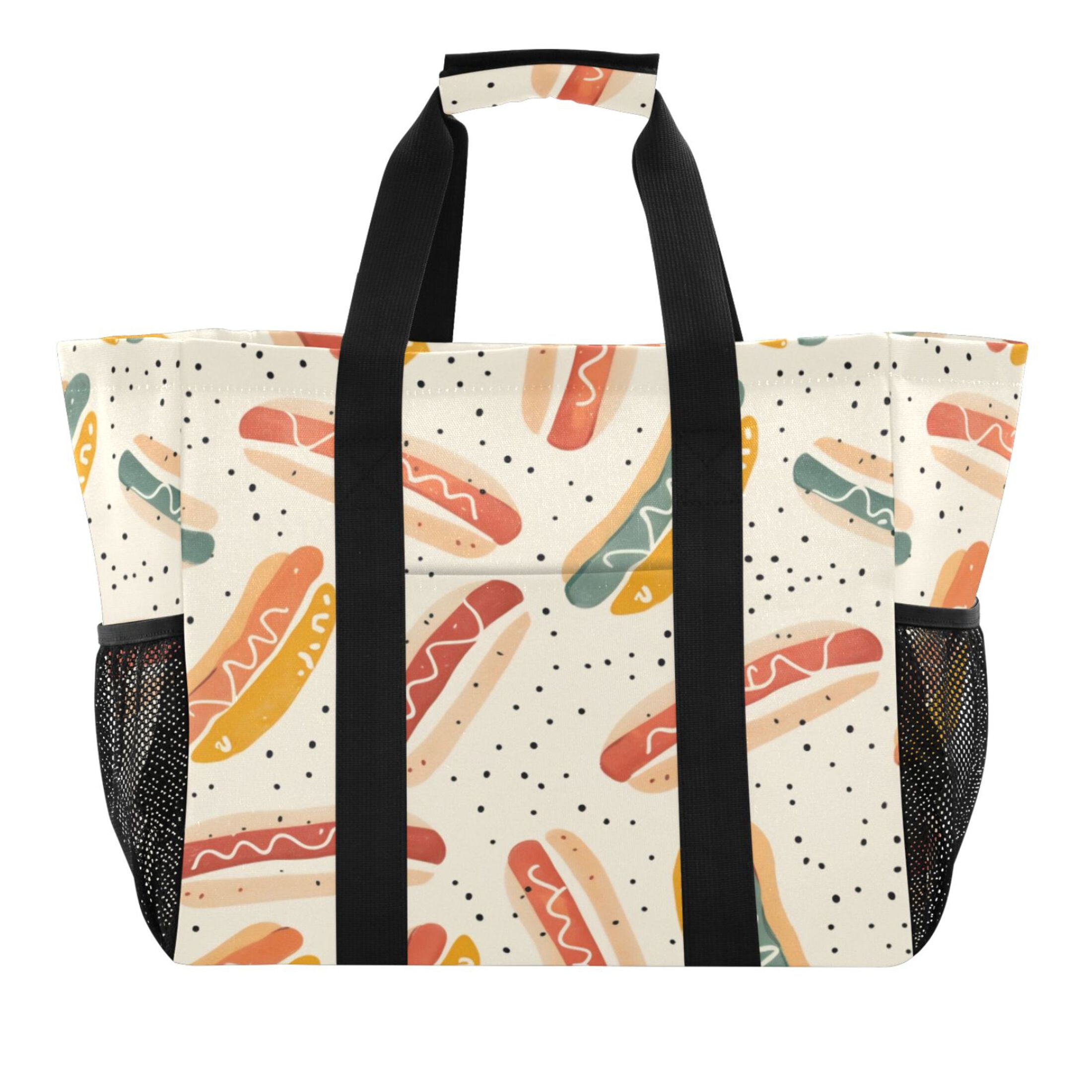 Large Hand-Held Storage Bag Kitchen Reusable Grocery Bags, Travel Tote ...