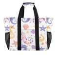 thumbnail image 1 of Large Hand-Held Storage Bag Kitchen Reusable Grocery Bags， Travel Tote Bags， Waterproof Tote，Laundry Bag，Beach Bag， Pool Bag Colored Seahorse, 1 of 8