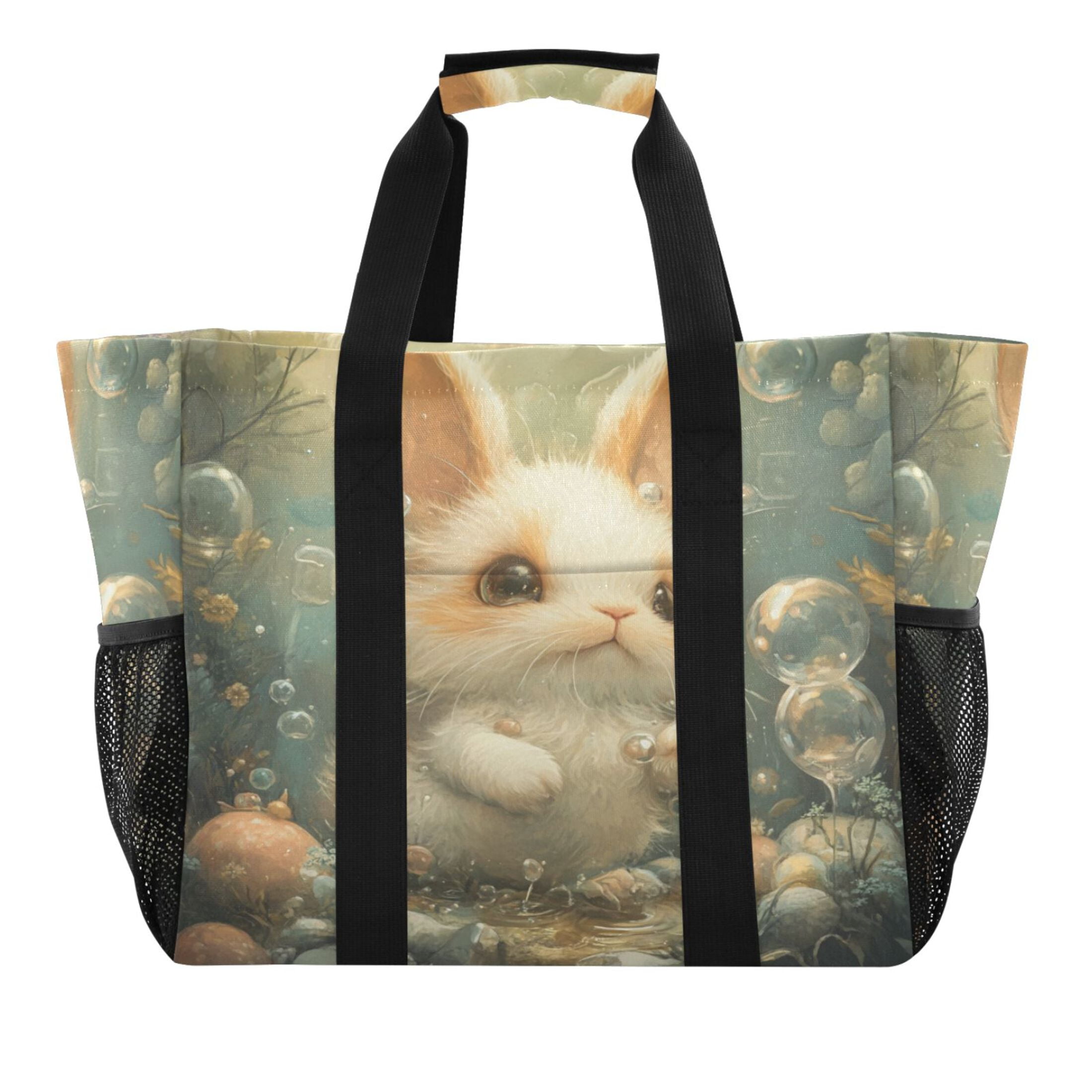 Large Hand-Held Storage Bag Kitchen Reusable Grocery Bags, Travel Tote ...