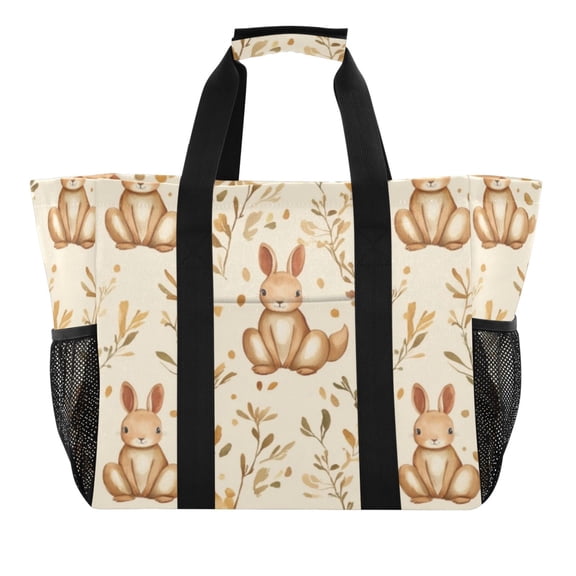 Large Hand-Held Storage Bag Kitchen Reusable Grocery Bags Travel Tote Bags Waterproof ToteLaundry BagBeach Bag Pool Bag Cute Kangaroo