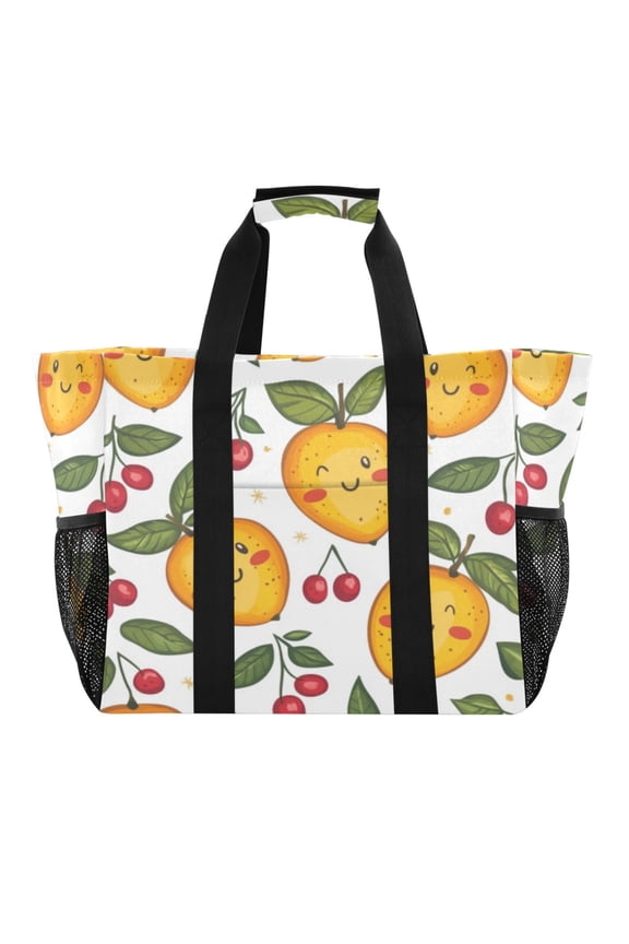 Large Hand-Held Storage Bag Kitchen Reusable Grocery Bags Travel Tote Bags Waterproof ToteLaundry BagBeach Bag Pool Bag Lovely Christmas Mango