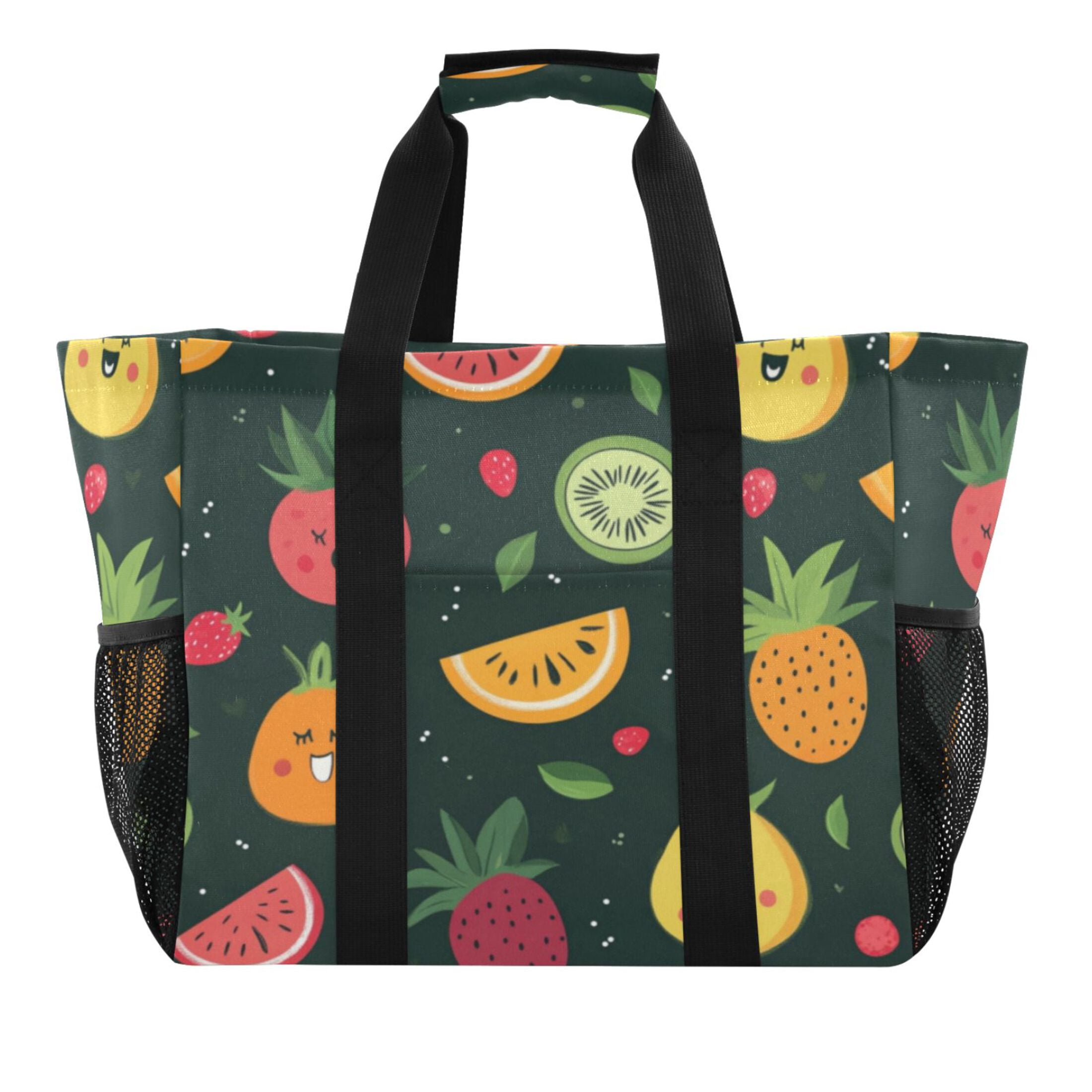 Large Hand-Held Storage Bag Kitchen Reusable Grocery Bags, Travel Tote ...