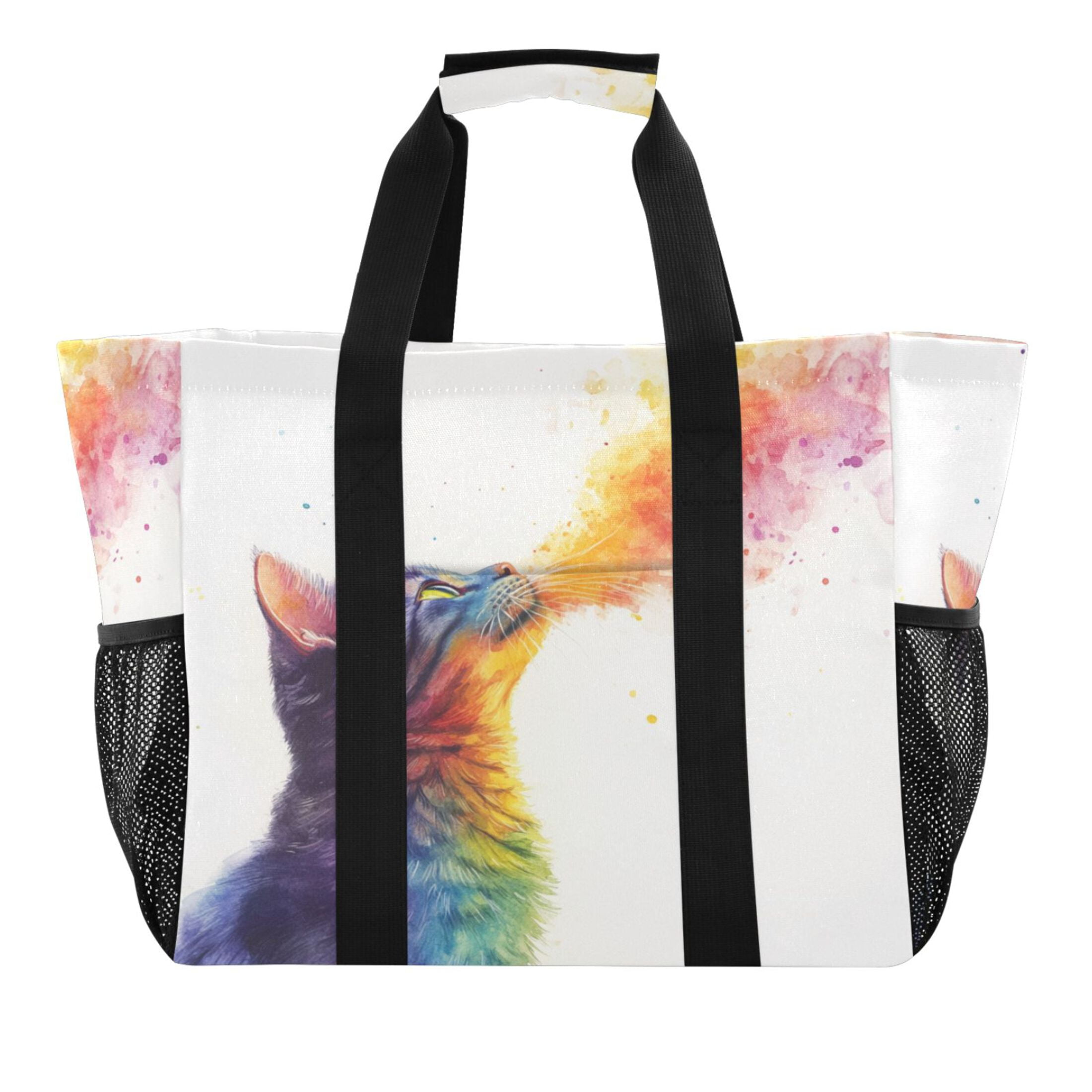 Large Hand-Held Storage Bag Kitchen Reusable Grocery Bags, Travel Tote ...