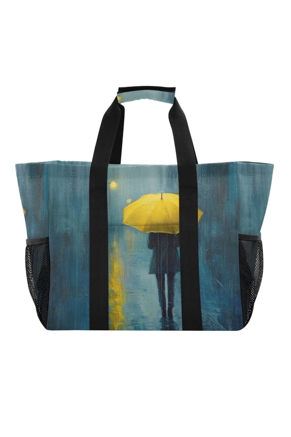 Large Hand-Held Storage Bag Kitchen Reusable Grocery Bags Travel Tote Bags Waterproof ToteLaundry BagBeach Bag Pool Bag Super Cool Rain