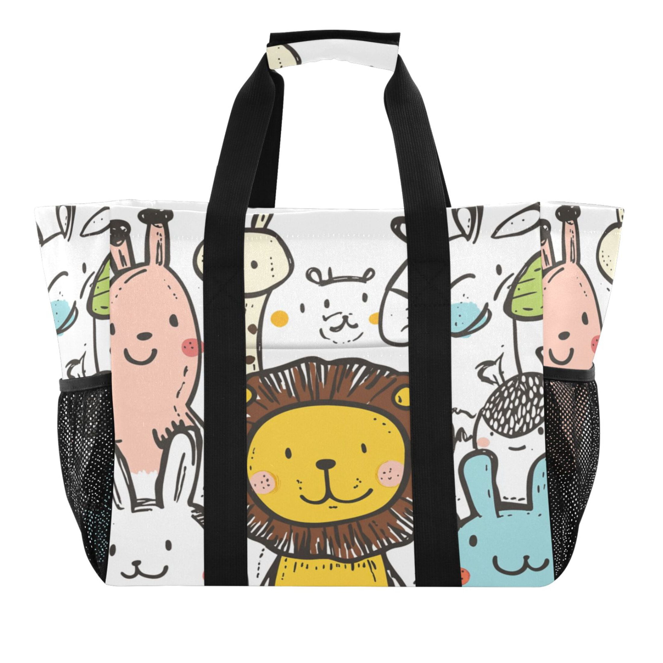 Large Hand-Held Storage Bag Kitchen Reusable Grocery Bags, Travel Tote ...