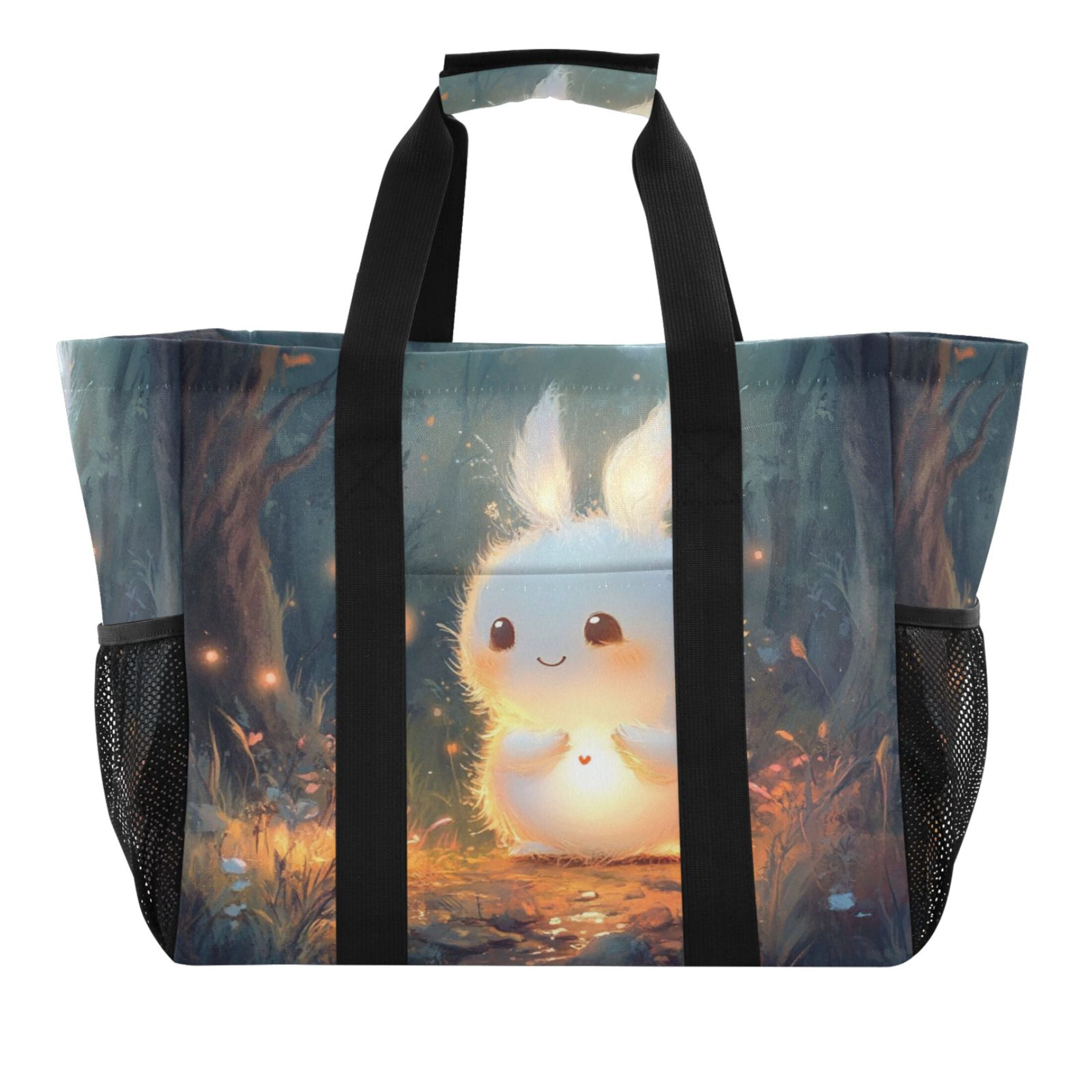 Large Hand-Held Storage Bag Kitchen Reusable Grocery Bags, Travel Tote ...