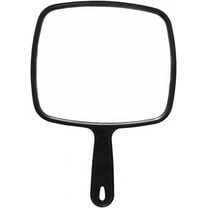 Large Hand Mirror, Salon Barber Hairdressing Handheld Mirror with Handle (Square ), can be Hung Up with The Handing Hole Or Handheld Use