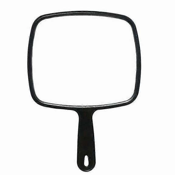 Large Hand Mirror with Distortion-Free Reflection, Lightweight Travel Mirror with Black Frame - 9x12 Inches