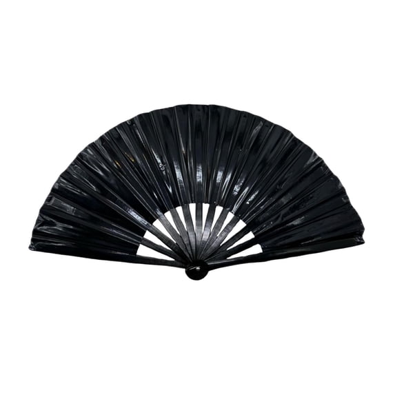 Large Hand Rave Fan Holographic Folding Popping Line Dance Fan Foldable Handheld Clacking Fans for Line Dancing Craft Laser Rave Accessories for Festival Rainbow Outfits Party Club(F)