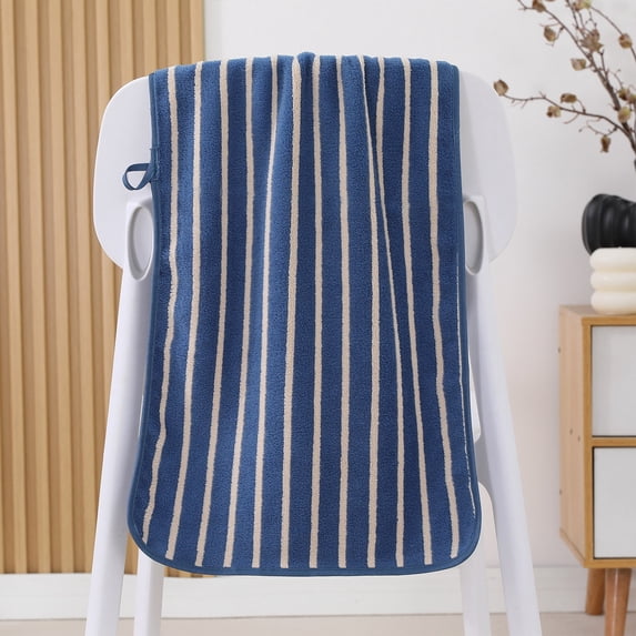 Large Hand Towels, Striped Towel Cover 13.7 X 29.5 In Household Absorbent Thick Soft Towel